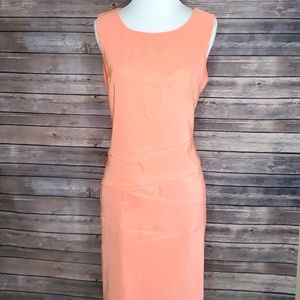 Coral/Peach, 8, Sleeveless Dress